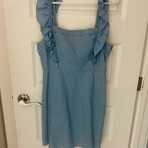 Denim looking cotton blue dress